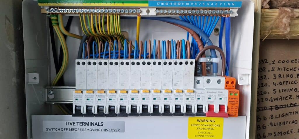 Consumer unit upgrade London — fuse board with surge protection