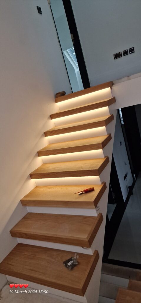 LED staircase lighting installation London — Pro D Electrical