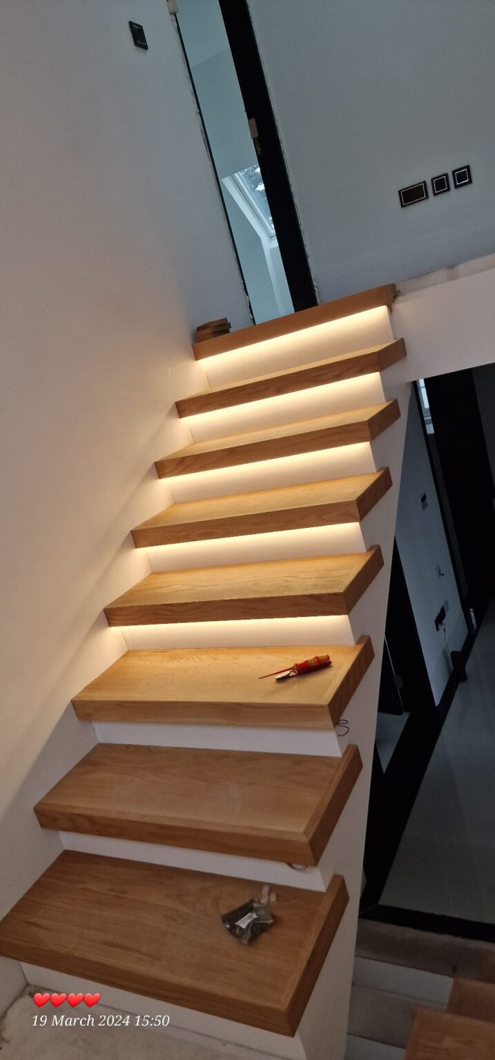 LED staircase lighting installation London — Pro D Electrical